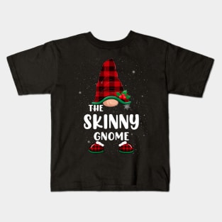 Skinny Gnome Christmas Pajamas Matching Family Group Kids T-Shirt